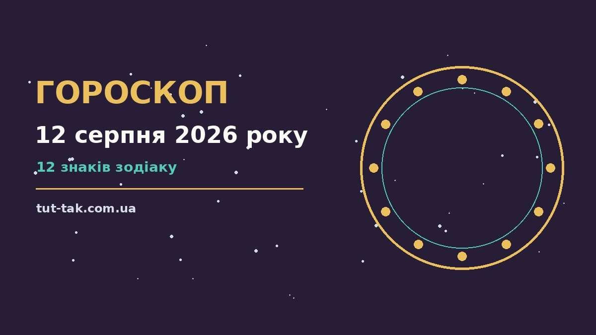 Гороскоп на 12 серпня 2026 року: перспективи для 12 знаків для роботи, дому й кохання