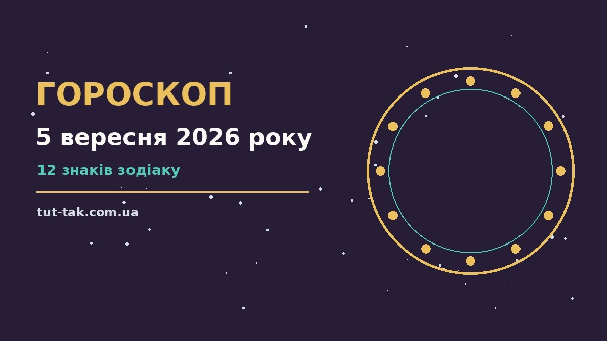 Гороскоп на 5 вересня 2026 року: перспективи для 12 знаків для роботи, дому й кохання