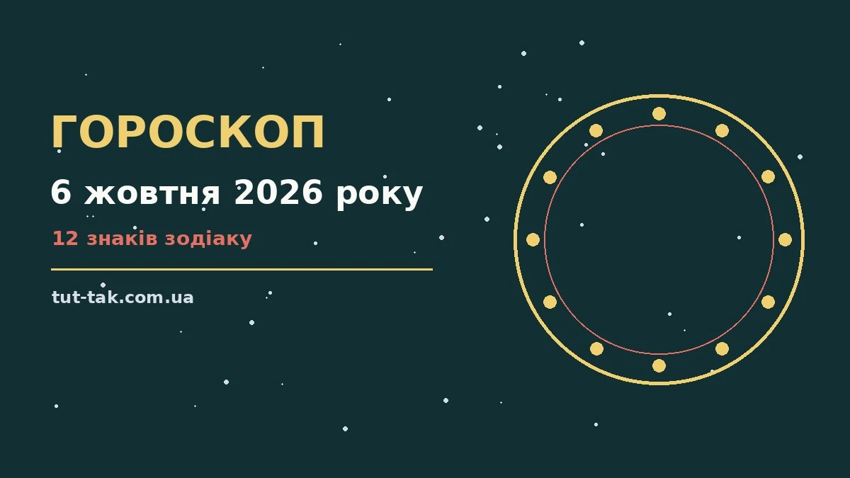 Гороскоп на 6 жовтня 2026 року: перспективи для 12 знаків для роботи, дому й кохання